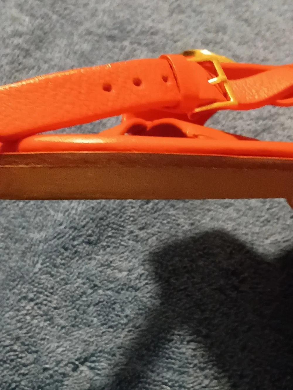 Tory Burch Orange Leather Thong Sandals